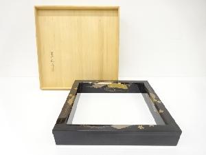 薫和造　輪島塗　花筏　蒔絵　炉縁